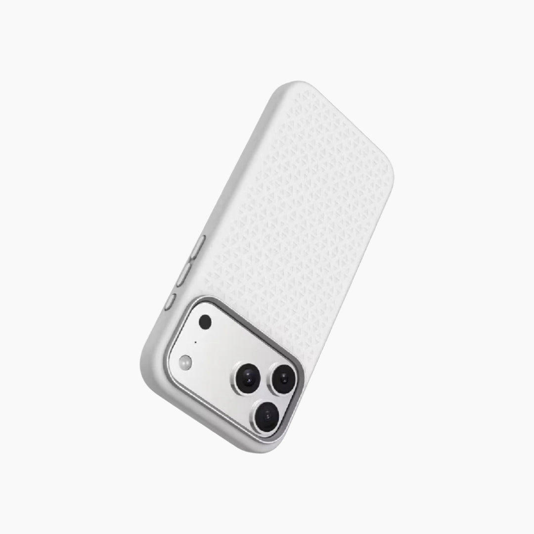 LEVELO Flora MagSafe liquid silicone case in silver
