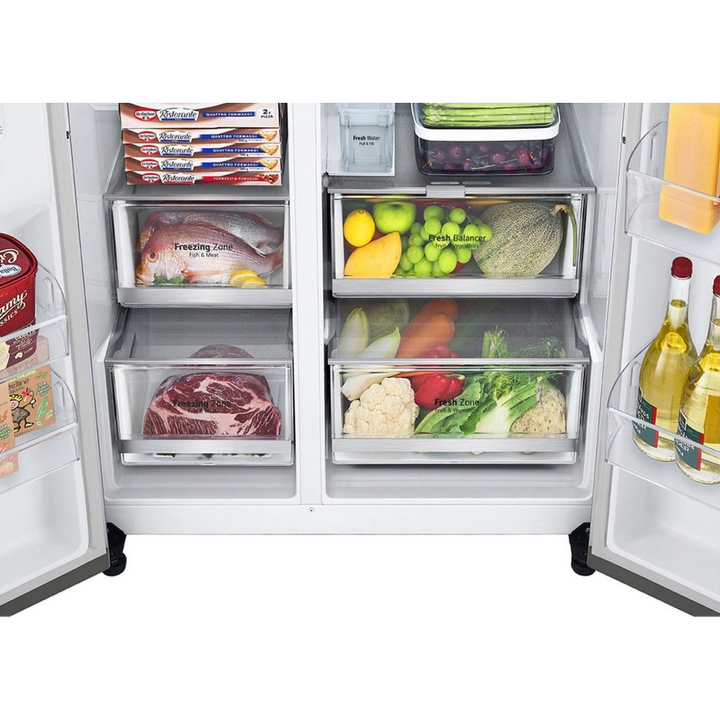 LG Door-in-Door ThinQ Side By Side 674L UV Nano Silver