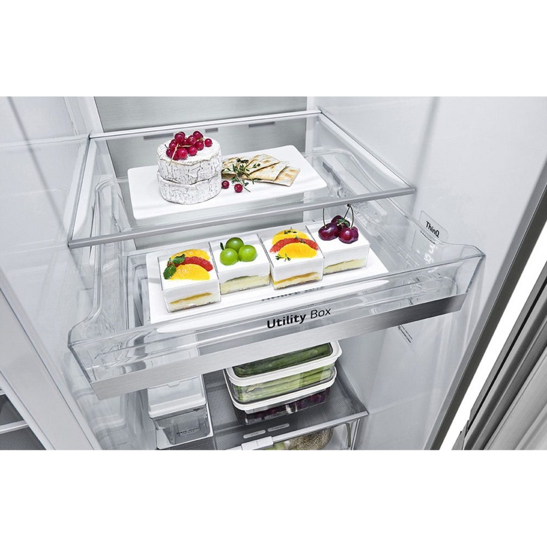 LG Door-in-Door ThinQ Side By Side 674L UV Nano Silver