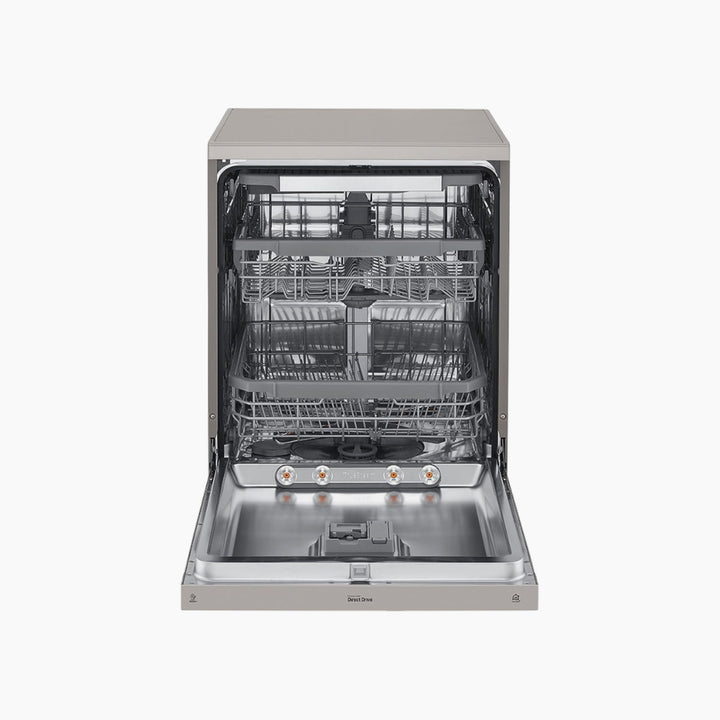 LG QuadWash Steam Dishwasher,14 Place Settings ThinQ Platinum Silver