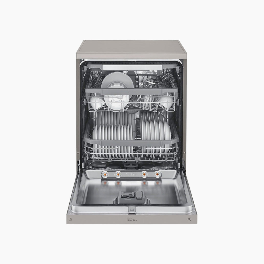 LG QuadWash Steam Dishwasher,14 Place Settings ThinQ Platinum Silver