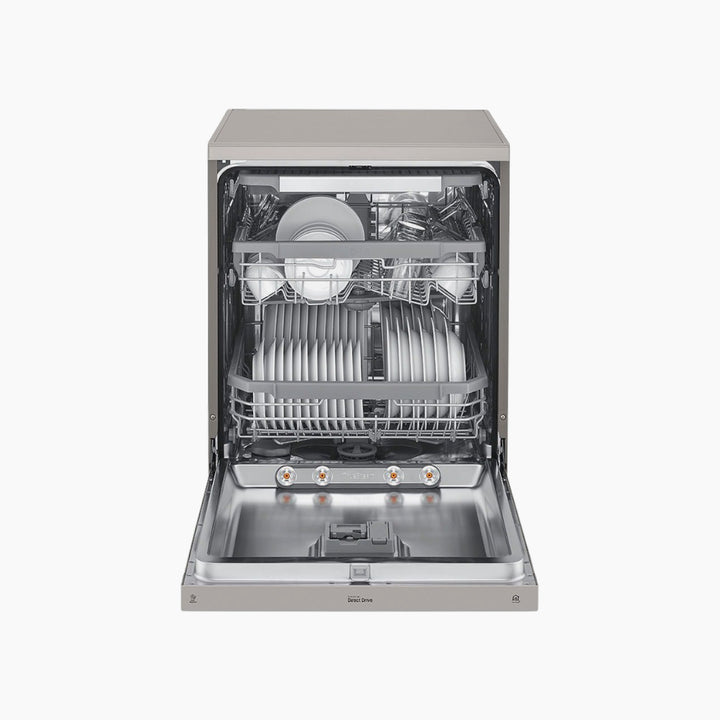 LG QuadWash Steam Dishwasher,14 Place Settings ThinQ Platinum Silver