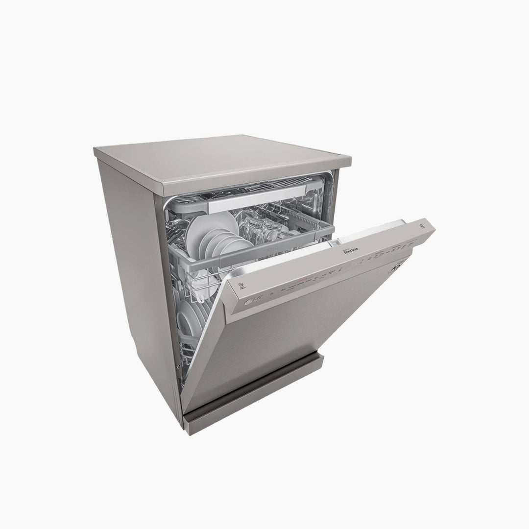 LG QuadWash Steam Dishwasher,14 Place Settings ThinQ Platinum Silver