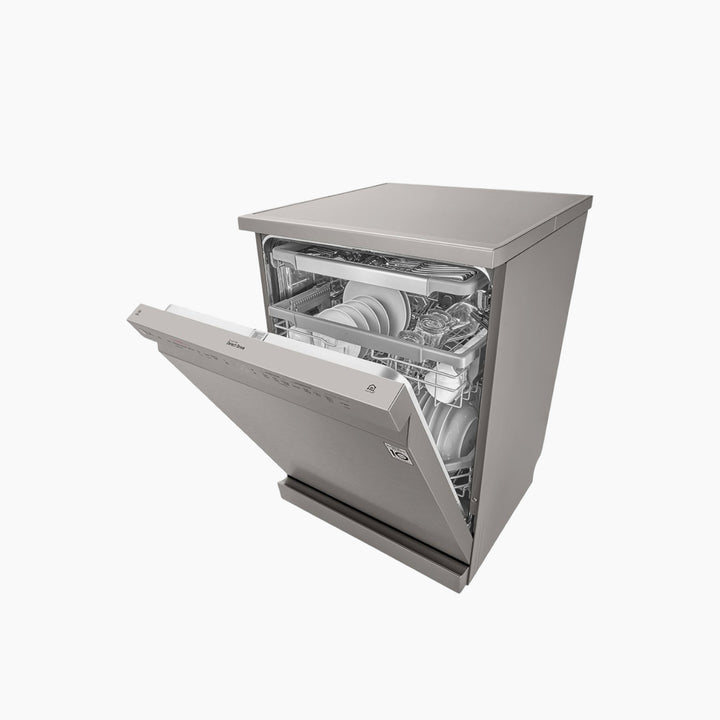 LG QuadWash Steam Dishwasher,14 Place Settings ThinQ Platinum Silver