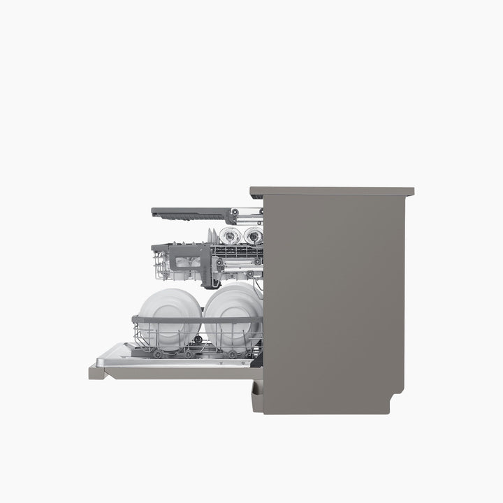 LG QuadWash Steam Dishwasher,14 Place Settings ThinQ Platinum Silver