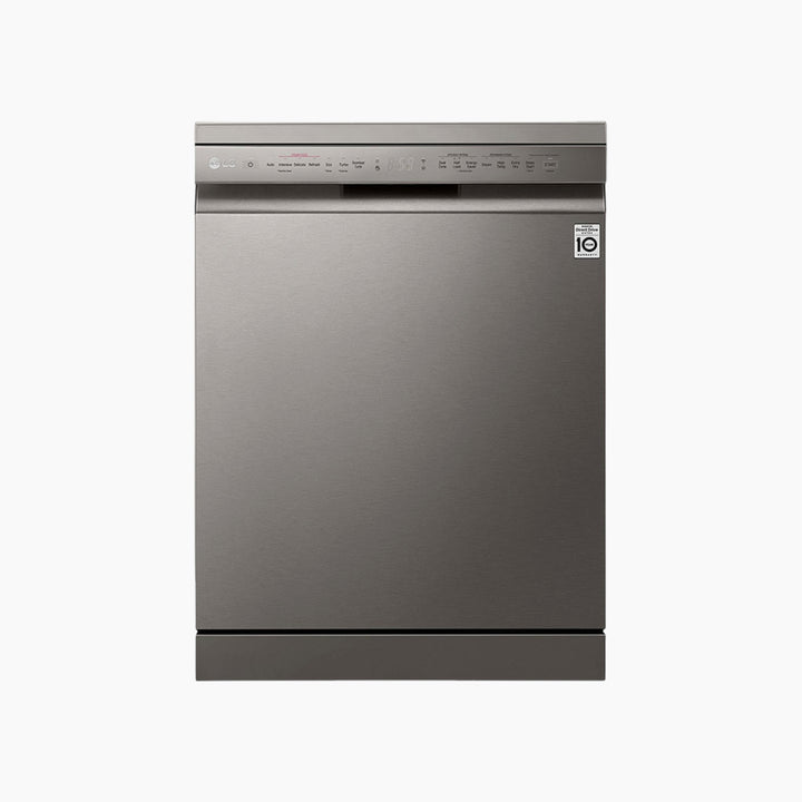 LG QuadWash Steam Dishwasher,14 Place Settings ThinQ Platinum Silver