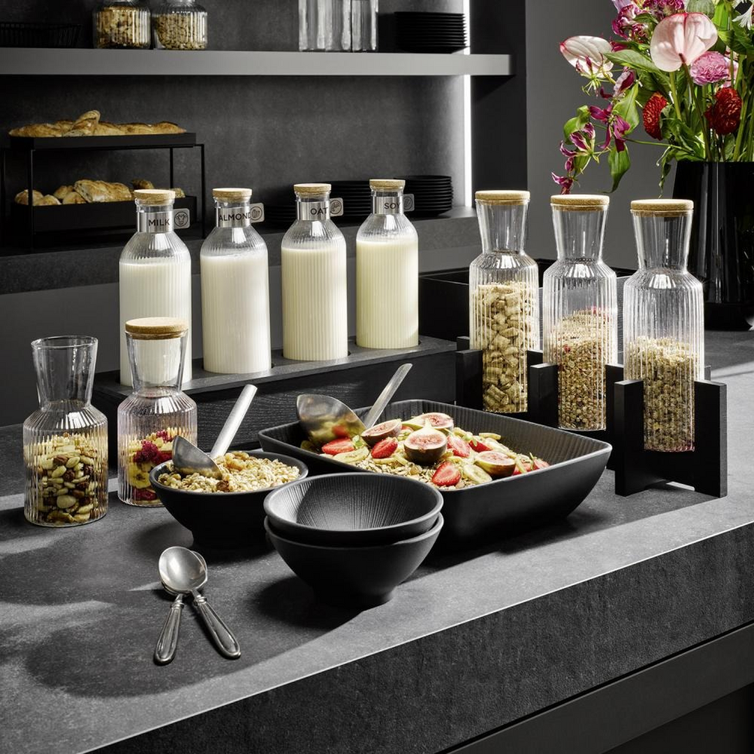 APS Lines Glass Carafe with Cork Lid Dia