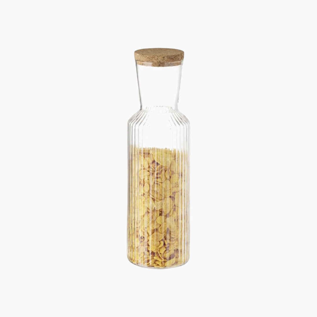 APS Lines Glass Carafe with Cork Lid Dia