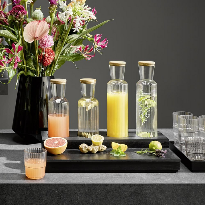 APS Lines Glass Carafe with Cork Lid Dia