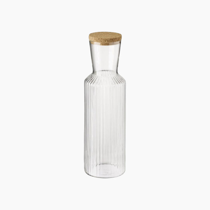 APS Lines Glass Carafe with Cork Lid Dia