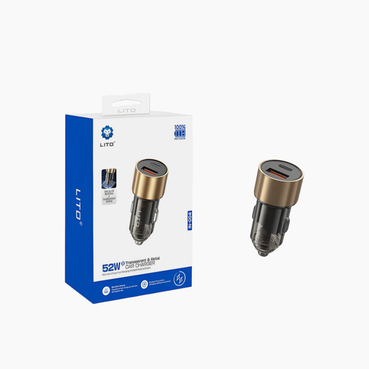 LITO IN-C04 Transparent Metal Car Charger
