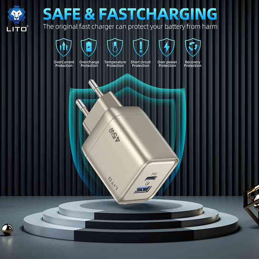 LITO LC05 45W fast phone charger adapter