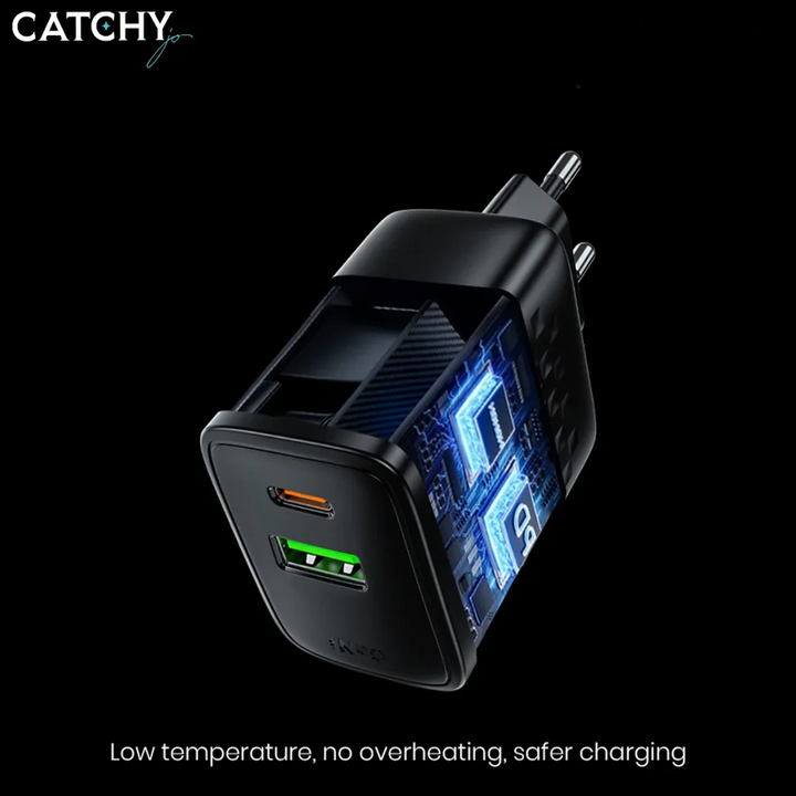 LITO LC24 65W charging adapter with USB-A and USB-C ports