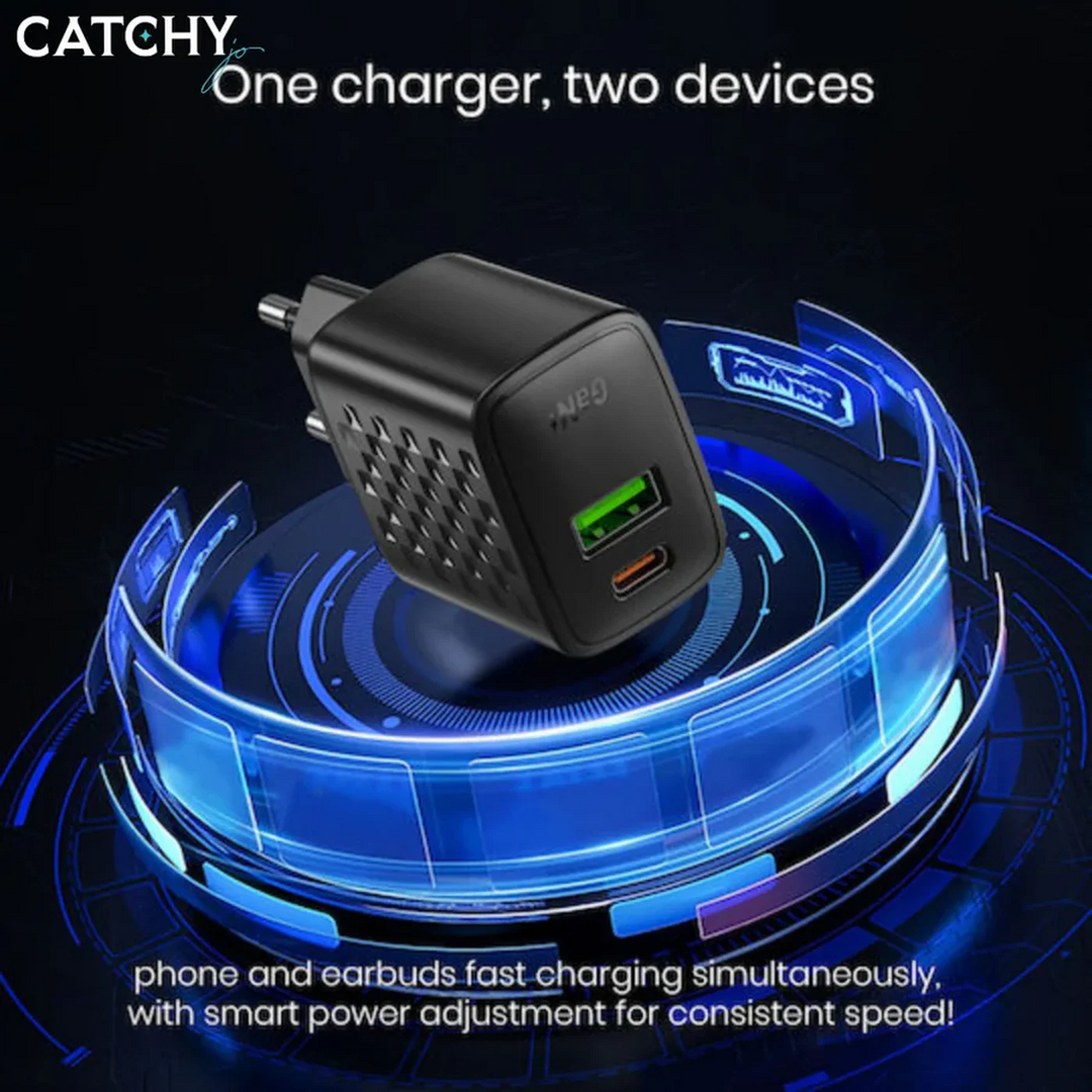 LITO LC24T 65W GaN charging adapter with detachable USB-C cable