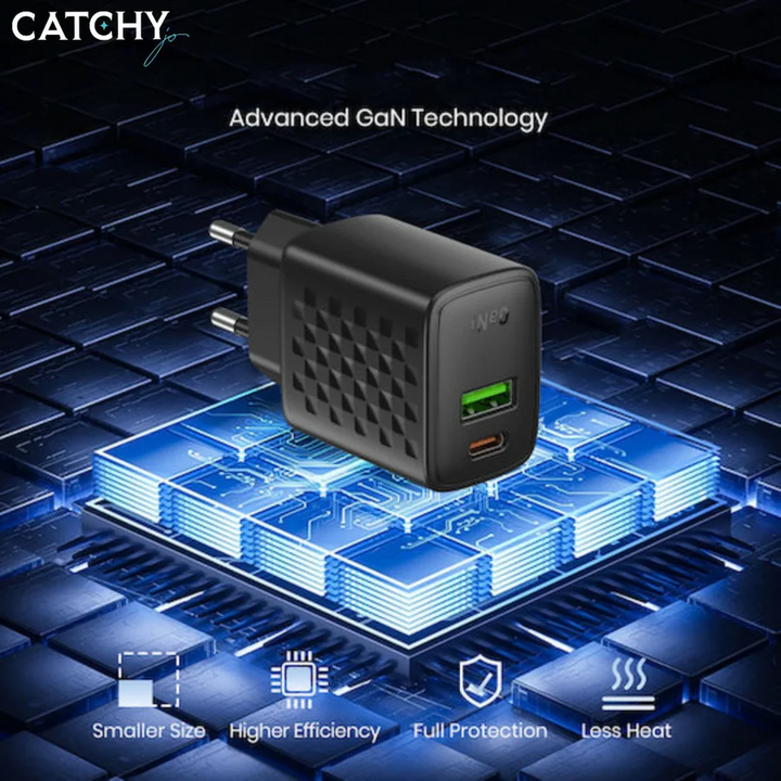 LITO LC24T 65W GaN charging adapter with detachable USB-C cable