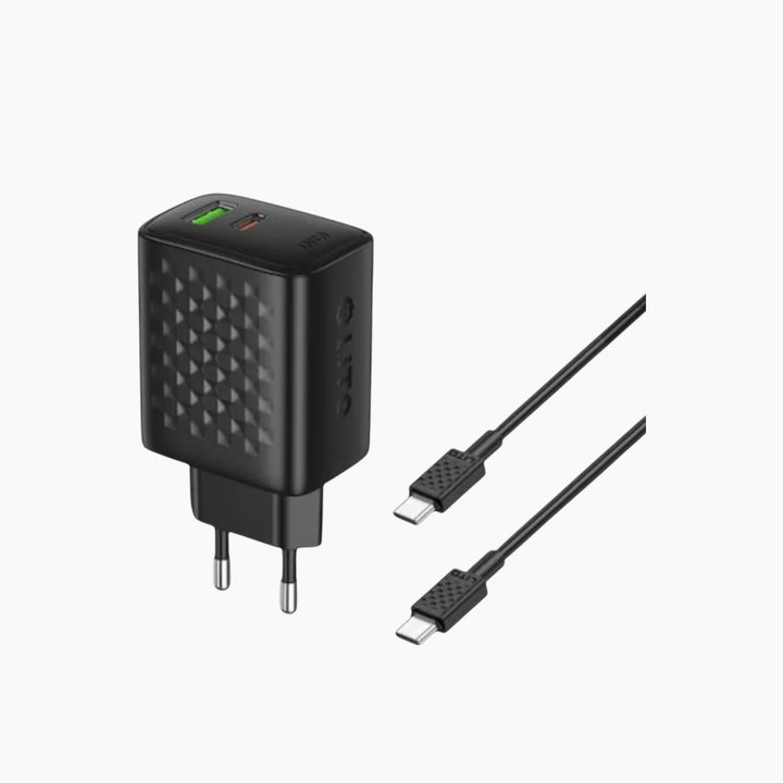 LITO LC24T 65W GaN charging adapter with detachable USB-C cable