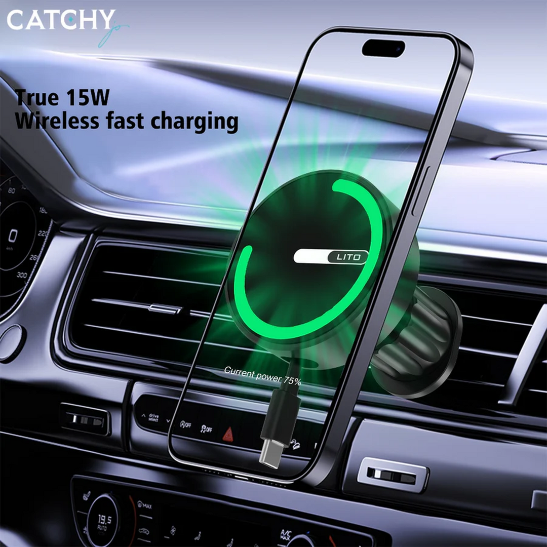 LITO LT-W06 15W magnetic wireless charging car phone holder