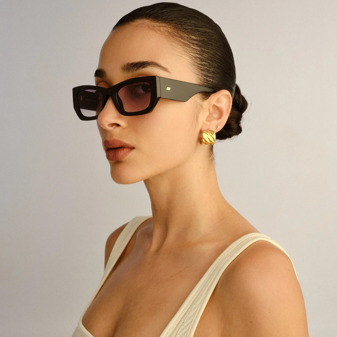 Le Specs Beachcomber Black Sunglasses - HUNA