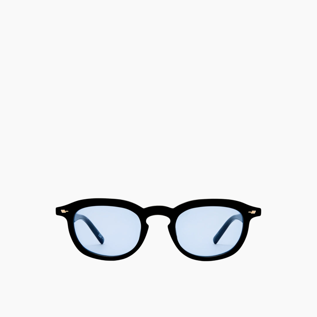 Le Specs Heart Throb Black Uni-Sex Round Sunglasses - HUNA