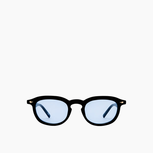 Le Specs Heart Throb Black Uni-Sex Round Sunglasses