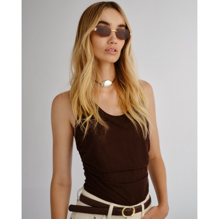 Luv Lou The Boston Tort Female Oval Sunglasses