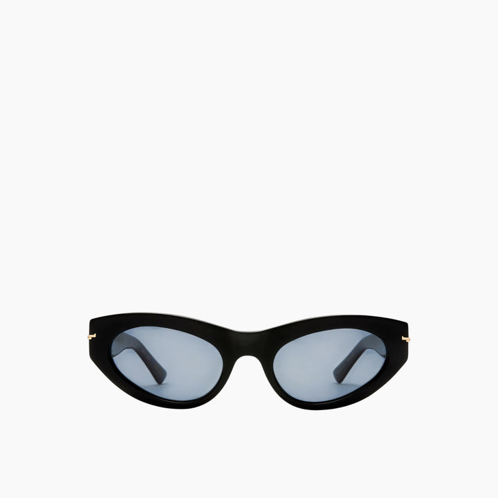 Luv Lou The Sofia Black Polarized Female Cat-Eye Sunglasses - HUNA