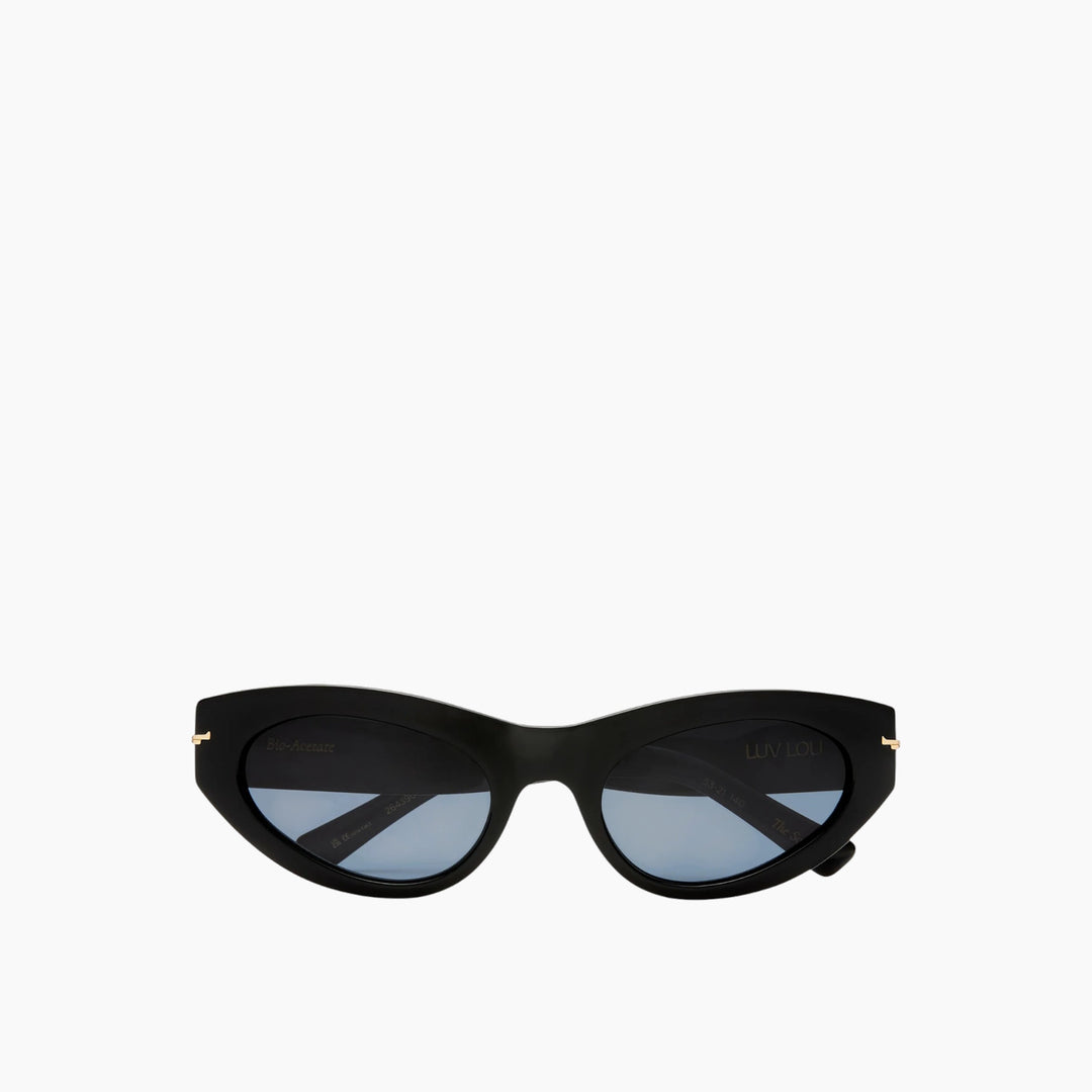 Luv Lou The Sofia Black Polarized Female Cat-Eye Sunglasses - HUNA