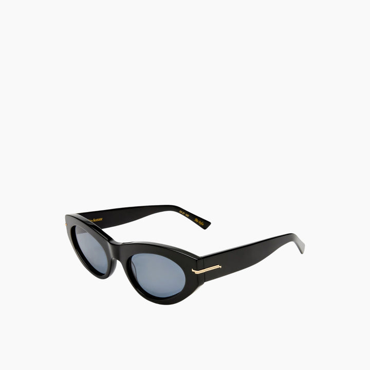 Luv Lou The Sofia Black Polarized Female Cat-Eye Sunglasses - HUNA