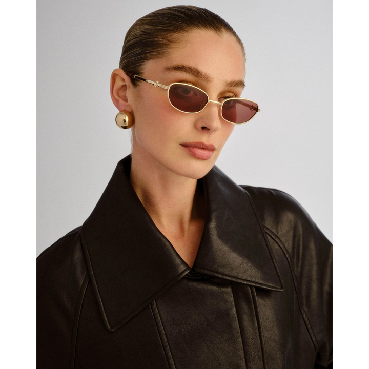 Luv Lou The Brooklyn Female Oval Sunglasses - HUNA