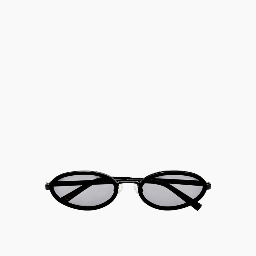 Luv Lou The Sage Black Female Oval Sunglasses
