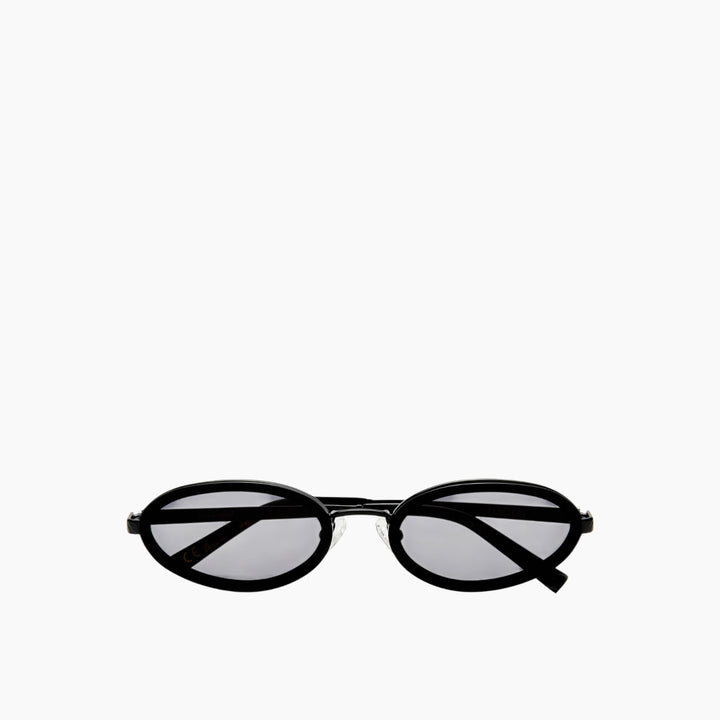 Luv Lou The Sage Black Female Oval Sunglasses