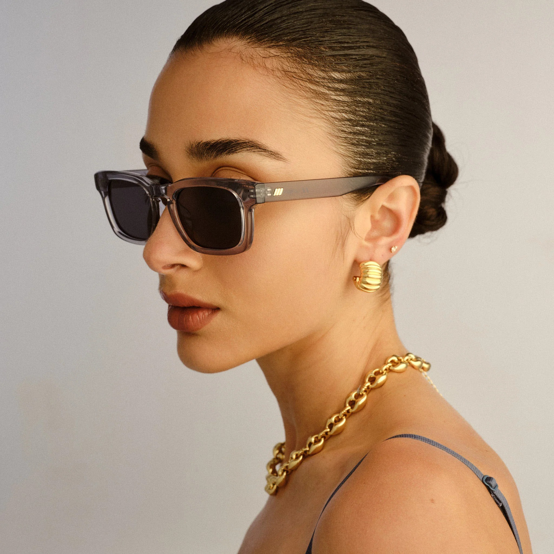 Le Specs Iceman Smoke Blue Uni-Sex Square Sunglasses - HUNA