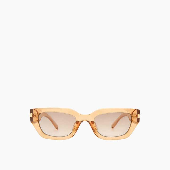 Le Specs Cubito Wide Fit Sand Female D-Frame Sunglasses - HUNA