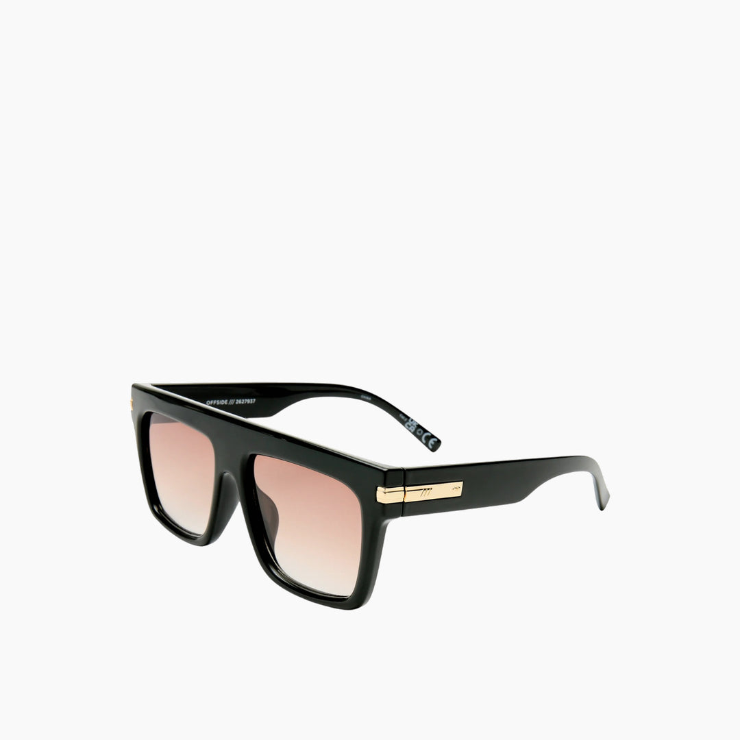 Le Specs Offside Wide Fit Dark Khaki Female Shield Sunglasses - HUNA