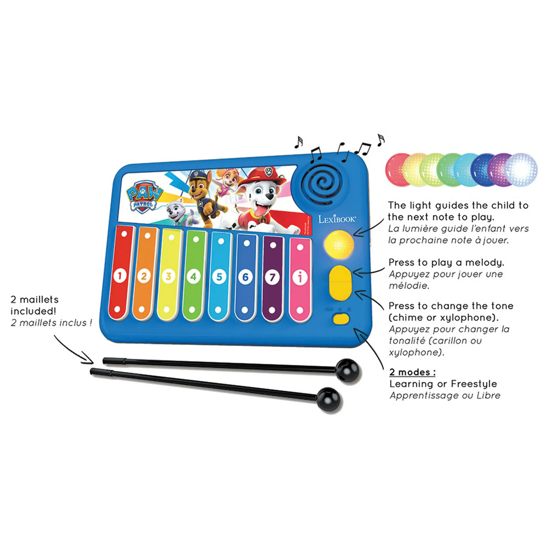 Lexibook Paw Patrol Electronic Xylophone With Light-Up Music Learning