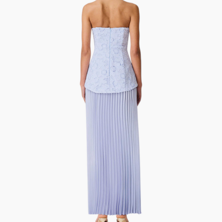 Elliatt Lacy Strapless Gown in Powder Blue