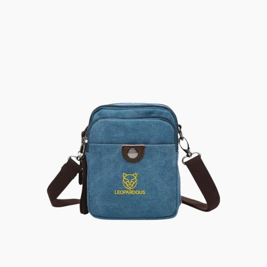 Leopardous Canvas Crossbody Bag