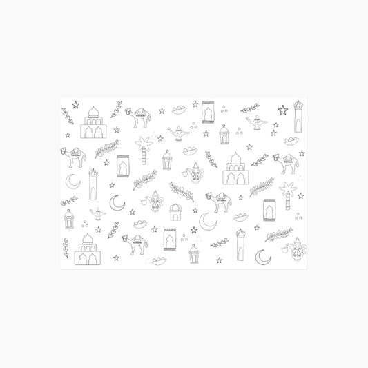 The Seasonal Edit 10pcs Color-Your-Own Lantern Nights Placemat