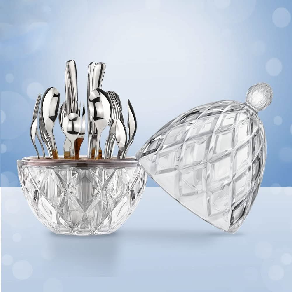Large Crystal Cutlery Holder - HUNA