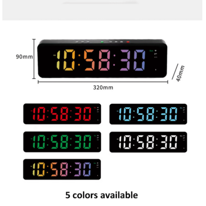 Generic Large Rechargeable Wooden LED Clock