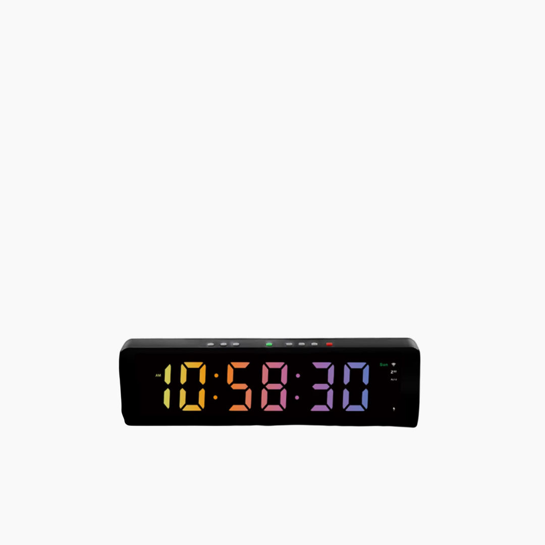 Generic Large Rechargeable Wooden LED Clock