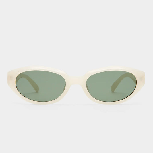 نظارات Le Specs Le Bijou LSP2552245 - أبيض بصري/ كاكي أحادي