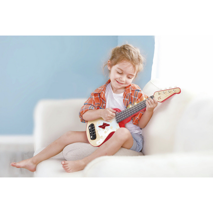 Hape Learn with Lights Ukulele - Red