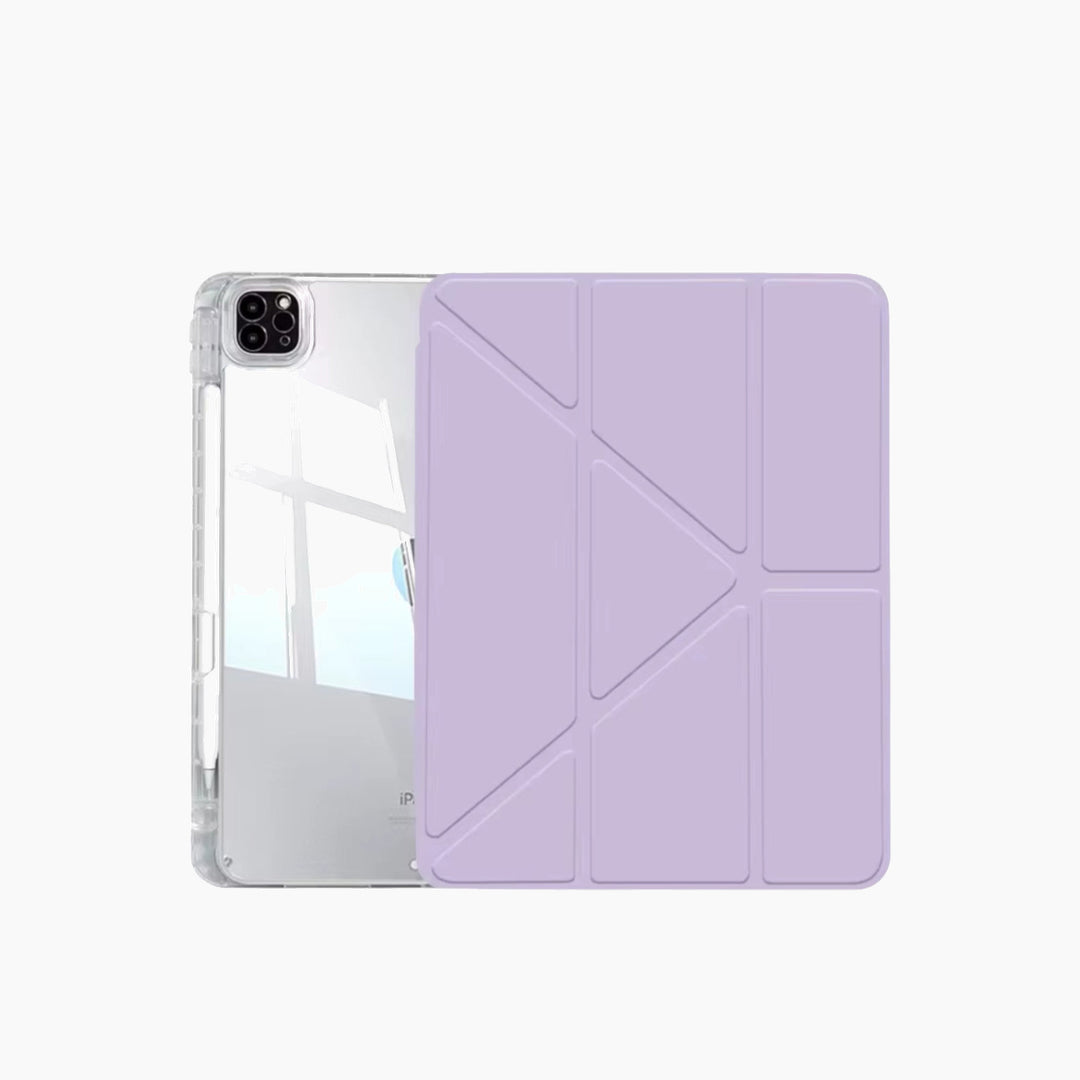 Leather Clear PU Leather Anti-drop Magnetic iPad Case