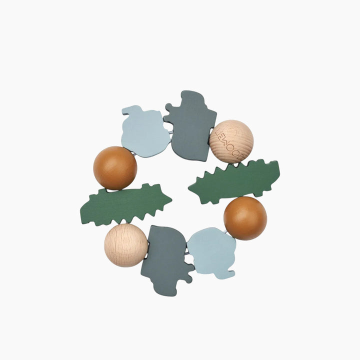 Liewood Legend Rattle Garden Green Multimix