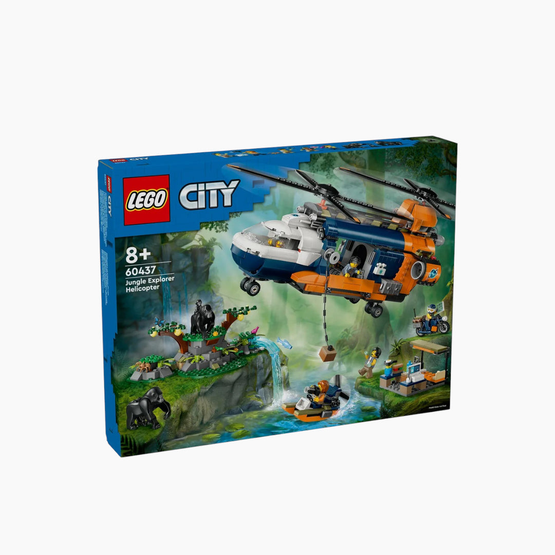 Lego City Jungle Explorer Helicopter At Base Camp Set