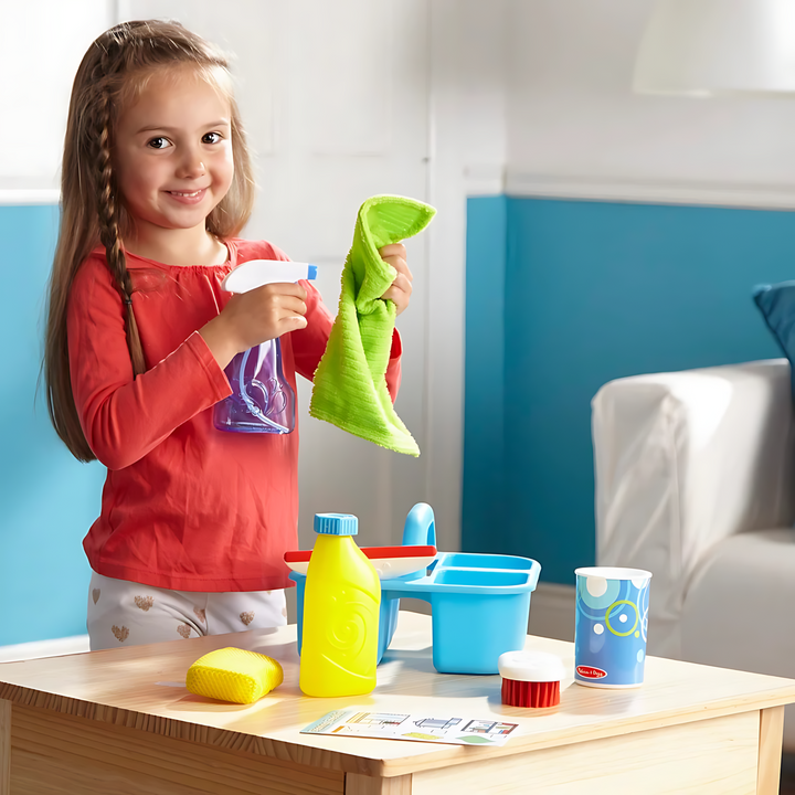 Melissa &amp; Doug Spray, Squirt &amp; Squeegee Play Set for pretend housekeeping