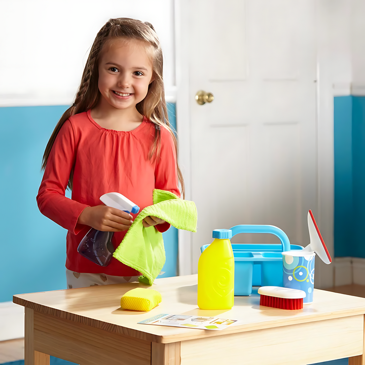 Melissa &amp; Doug Spray, Squirt &amp; Squeegee Play Set for pretend housekeeping