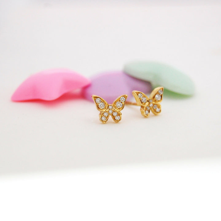 Baby Chic Fine Jewelry Little Butterfly Earrings