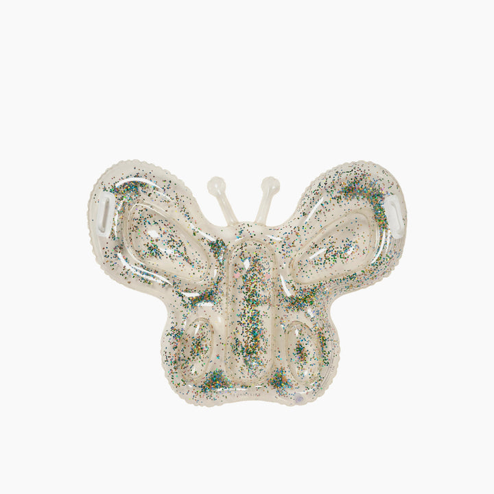 SunnyLife butterfly-shaped lie-on pool float with glitter